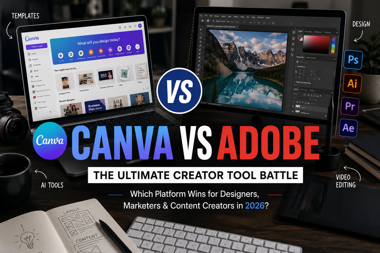 Canva vs Adobe: The Creator Tool Battle – Which Platform Is Better for Designers, Marketers, and Content Creators?